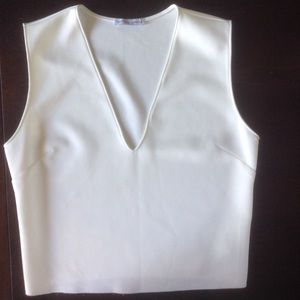 Zara cropped vneck top